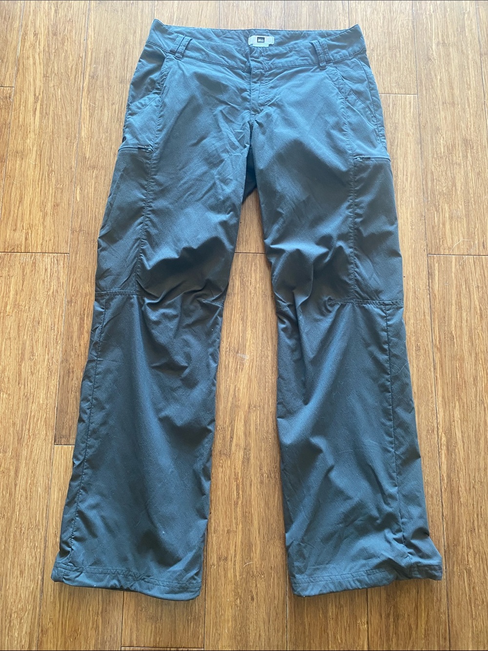 REI hiking Pants 4P Dark Gray Lightweight Outdoor Utility UPF 50+